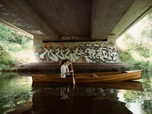 Finnia Canoe with Graffiti Finnia Canoe in Berlin
