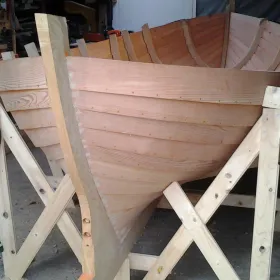 Sailing boat under construction