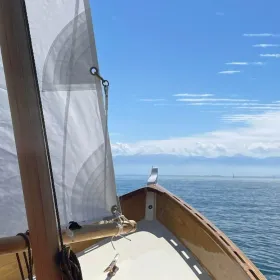 Vendiasta tehty Färing vene Bodensee järvellä 